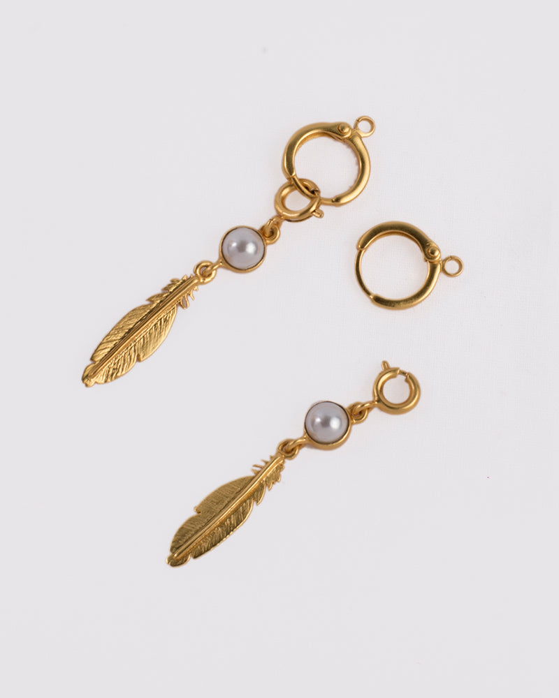 Feathers Of Paradise Charm Earrings