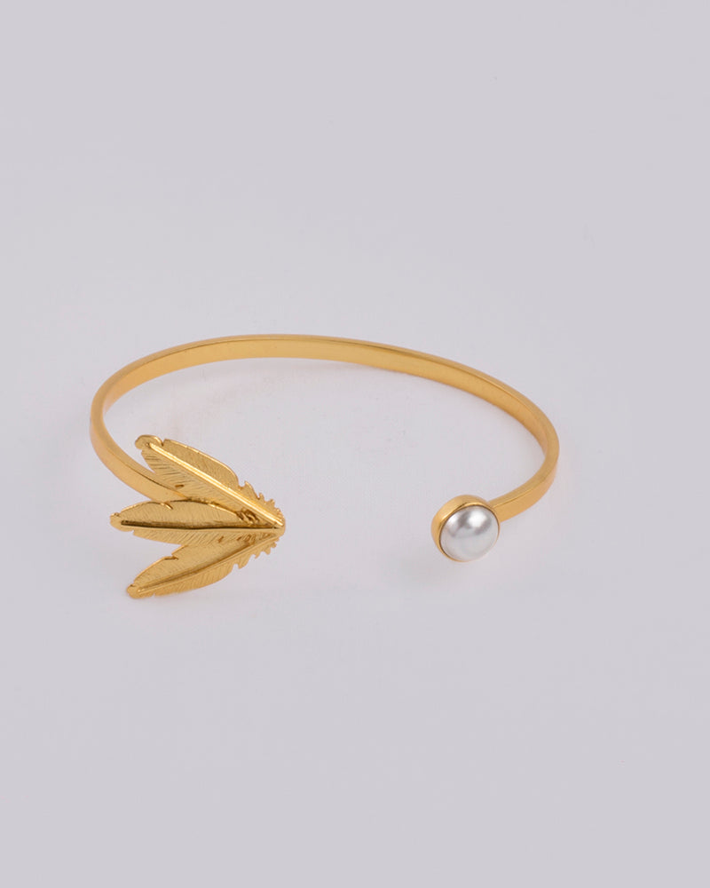Feathers Of Paradise Open Handcuff Bracelet