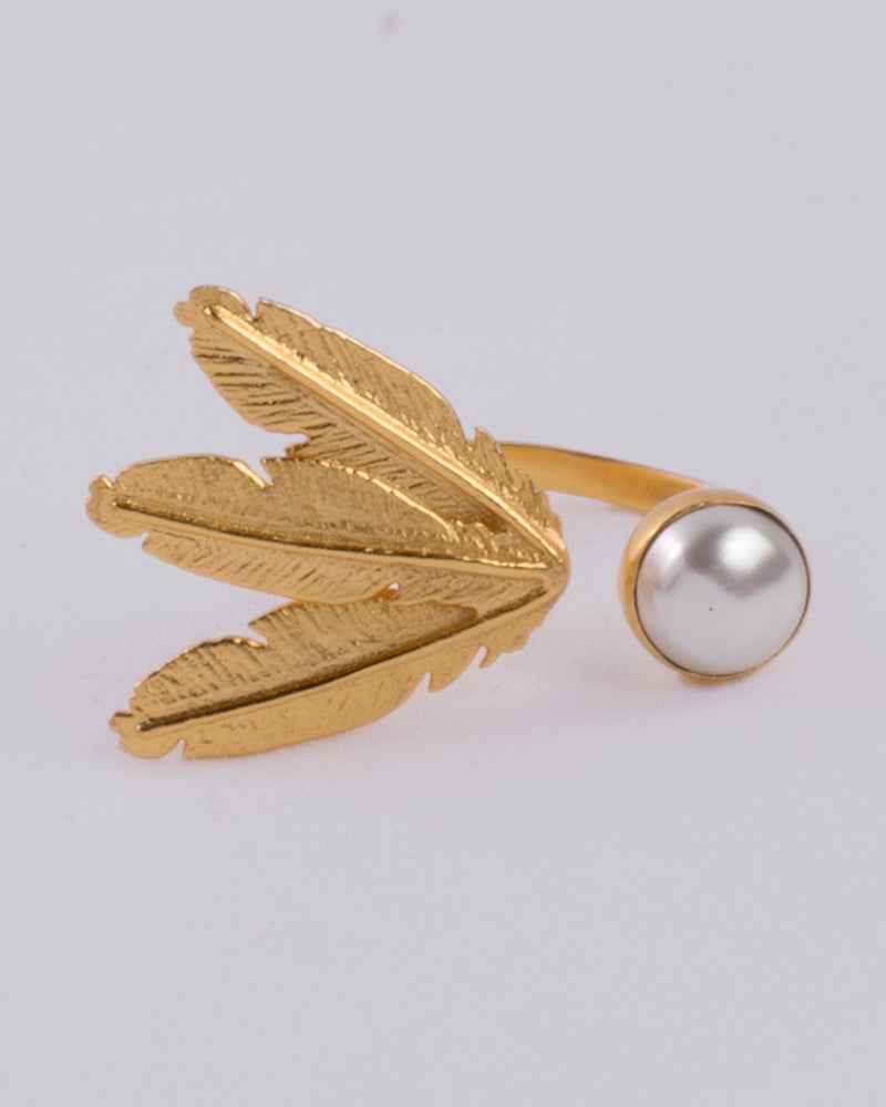 Feathers Of Paradise Pearl Ring