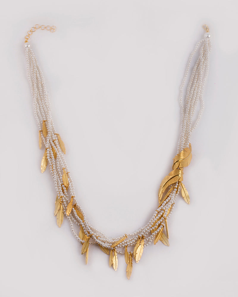 Feathers Of Paradise Pearls Long Necklace