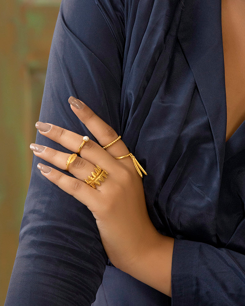 Feathers Of Paradise Stackable Rings