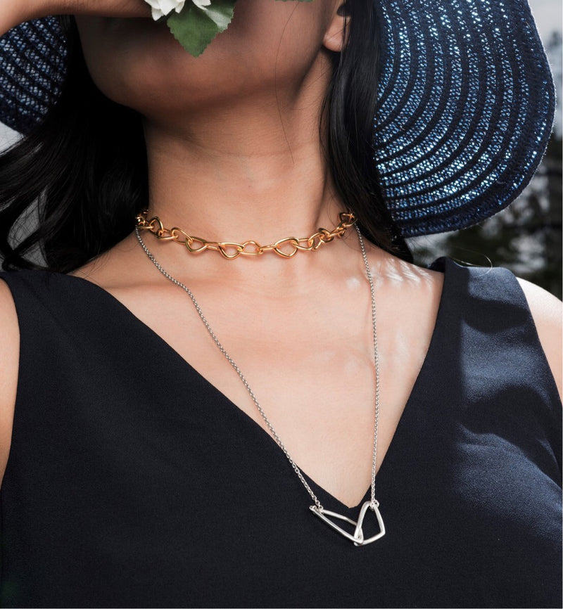 Kimana Lady Dual Interlinked Chain  Necklace